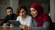 © Muhammad - Teamwork Collaboration Diverse Professionals Tablet Technology Business Meeting Project Digital