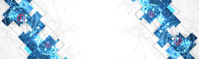 Wall Mural - abstract background. scientific and technological concept. square art. vector