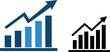© MdRezaurrahman - 3D Isometric Business Growth Bar Chart with Upward Blue Arrow
