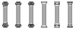 © Haleema - Collection of classic architecture columns illustration, Decorative roman pillar vectors. Vector illustration