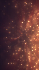 Wall Mural - abstract golden particles floating in warm atmosphere, creating a dreamy glowing bokeh effect