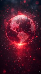 Wall Mural - radiant holographic globe symbolizing connected technology