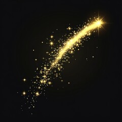 Wall Mural - a vector glowing gold light effect illustration lighting night.