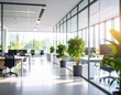 © Sac ro jobh - Blurred Modern Office Interior with Sunlight and Glass Walls
