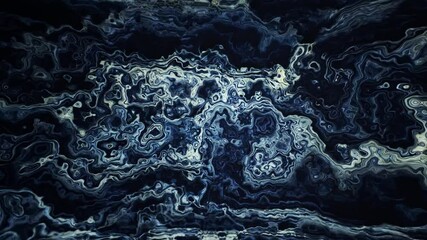Wall Mural - blue black ocean glass abstract background 4k loop features black and blue glass like liquid formati