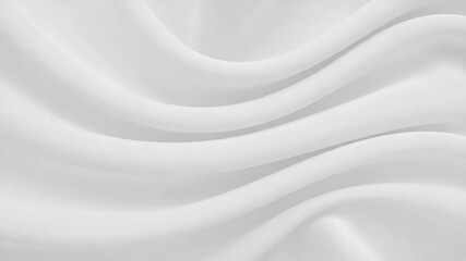 Wall Mural - delicate white silk waves smooth elegant texture fabric background art