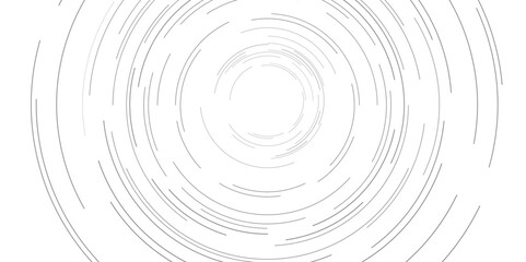 Wall Mural - grey minimal circular abstract dynamic lines isolated on white background. future technology banner 