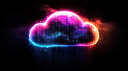 Neon cloud symbol