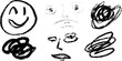 © annetdebar - Expressive emotional faces drawn with different sketching techniques