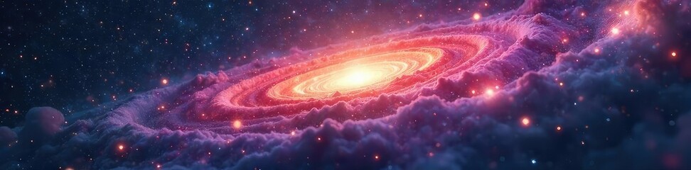 Wall Mural - Breathtaking Swirling Nebula at the Edge of the Known Universe A Deep Space Wonder Revealing the Vast Unknown Beyond