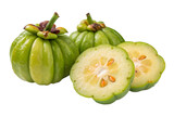Sour Garcinia Cambogia Tropical Fruit Isolated on Transparent Background