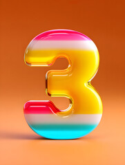 Wall Mural - 3d rendering digital font big sale event countdown concept element