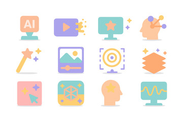 Technology and creativity vector illustration for app and web design in flat style