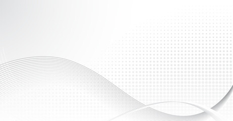 sleek silver wave pattern background with subtle halftone dots, elegant minimalist design for modern