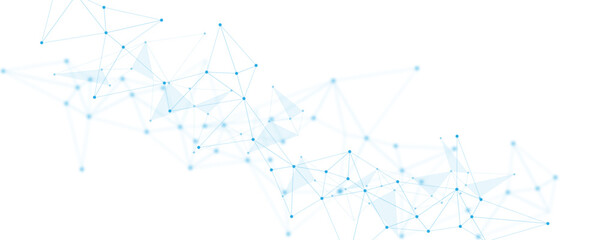 Wall Mural - abstract white blue digital technology futuristic communication high tech concept background. techno