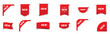 © rasid - label banners web page new tag badges icons red sticker signs corner label banners ribbons product