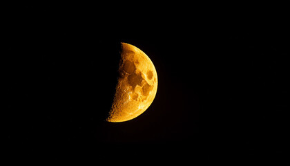 Wall Mural - four moons crescent yellow moon