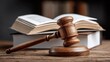 © Kucing - Wooden gavel on law books