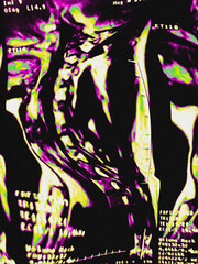 Wall Mural - trippy gritty abstract background. vibrant smeared gradients. blurry psychedelic wallpaper with acid