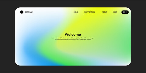 Abstract wave futuristic design of landing page. trendy gradient mesh website design. vector illustration eps 10