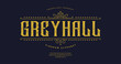 © Haqqani Slab - Grey Hall: A bold modern gothic font with a classic edge. Designed for music bands, metal aesthetics, and edgy branding. Includes complete alphabet set in strong urban style vector format.