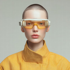 Wall Mural - monocle covering minimalist hyper-color modern tech  poster UX editorial showcase