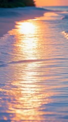 Wall Mural - beautiful evening scene with a sunset over calm ocean, perfect for travel or relaxation themes