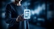 © pippadigs - A person's hand interacts with a glowing ISO certificate icon, symbolizing quality and standards.