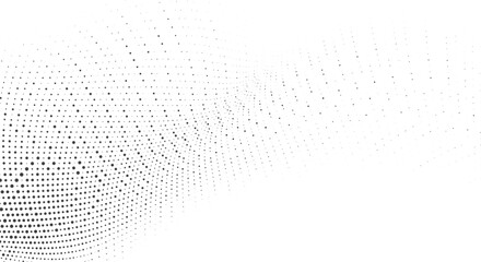 Wall Mural - smooth mesh wave dot pattern for modern website hero banner background