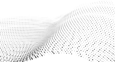 Wall Mural - minimal flowing dot mesh wave for website banner or hero section background