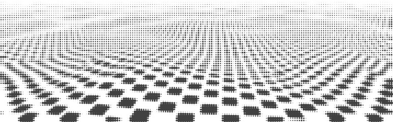 Wall Mural - square grid wave pattern background for website hero section banner design