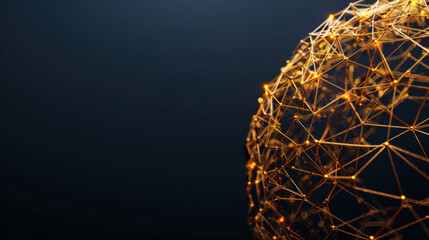Wall Mural - glowing network globe representing data collaboration and connectivity, showcasing intricate nodes a