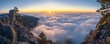 © seksun - A sunrise above clouds from mountaintop