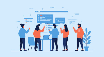 Teamwork In Software Development For Application And Web Design Collaboration