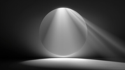 Wall Mural - illuminated sphere: a captivating abstract visual featuring a pristine sphere bathed in dramatic lig