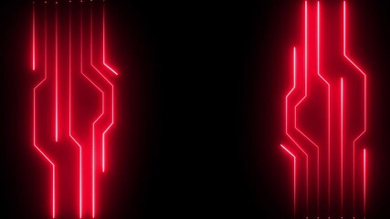 Wall Mural - abstract technology background with neon blue lines seamless looping .abstract technology background.4k video