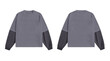 © resource image - Long sleeve tshirt gray sweatshirt with contrasting sleeves offers stylish comfort.