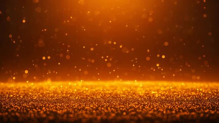 Wall Mural - golden particle bokeh background with glittering light effects for festive celebrations and shimmeri