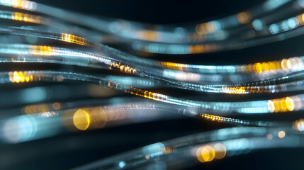 Wall Mural - dynamic streams of light representing data flow in a futuristic network or fiber optic connection