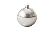 © Muhammad - Title: Shiny Silver Christmas Ornament with Smooth Texture Isolated on White Background