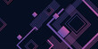 © siti lutvias - Abstract glowing square purple lines on dark background. Geometric square and lines background.