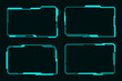 © Mooam - Futuristic set hi tech frame cyberpunk style design element Technology HUD sci-fi