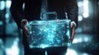 © dextro - Digital Business:  A Transparent Briefcase Holding the Future of Global Finance and Data