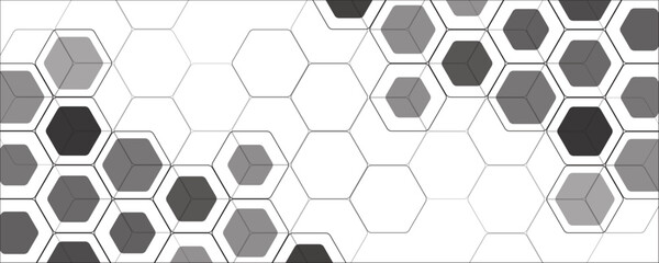 Canvas Print - hexagon, bees hive cells pattern. bee honey shapes. abstract pattern with hexagonal white and gray t