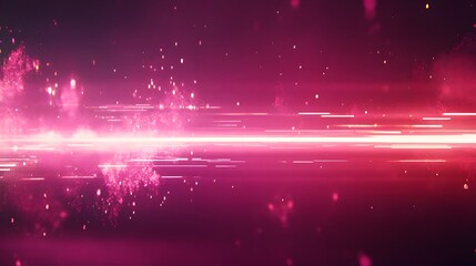Wall Mural - Abstract digital art display featuring vibrant pink hues.