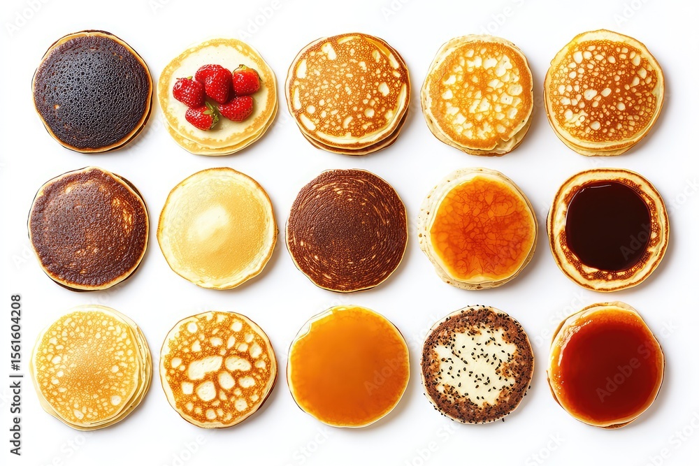 Pancake Types Collage of different types of pancakes from various cuisines, including ...