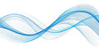 © Creative - Abstract flowing blue waves with delicate lines on a transparent background isolated on transparent background
