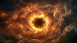 © Nindya - fire cloud vortex circle hole background, lightning 16