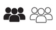 © Ataullah Akram - Group of People Icons Black and White Filled and Outline Style Simple User Interface Symbols