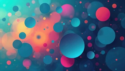 Wall Mural - abstract illustration with round shapes in vibrant colors. modern design. bright circles, spheres, b